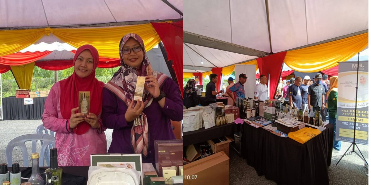 BOOTH PENGEDAR, PUAN FATIMAH DAN PUAN ROZIAH SEMPENA KARNIVAL SENTUHAN MADANI FELDA 21 JUN 2025 DAN 22 JUN 2025