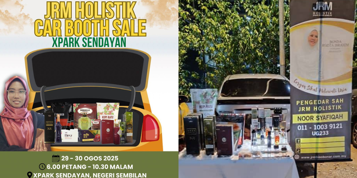 CAR BOOTH SALES OLEH PENGEDAR JRMNS, PUAN SYAFIQAH DI X PARK SENDAYAN